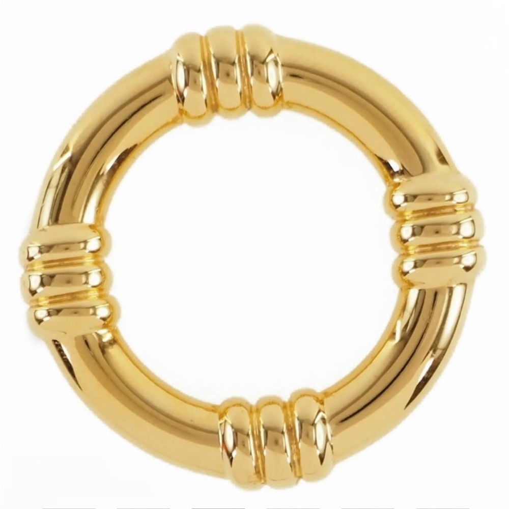 HERMÈS Gold Scarf Ring- 
Like New